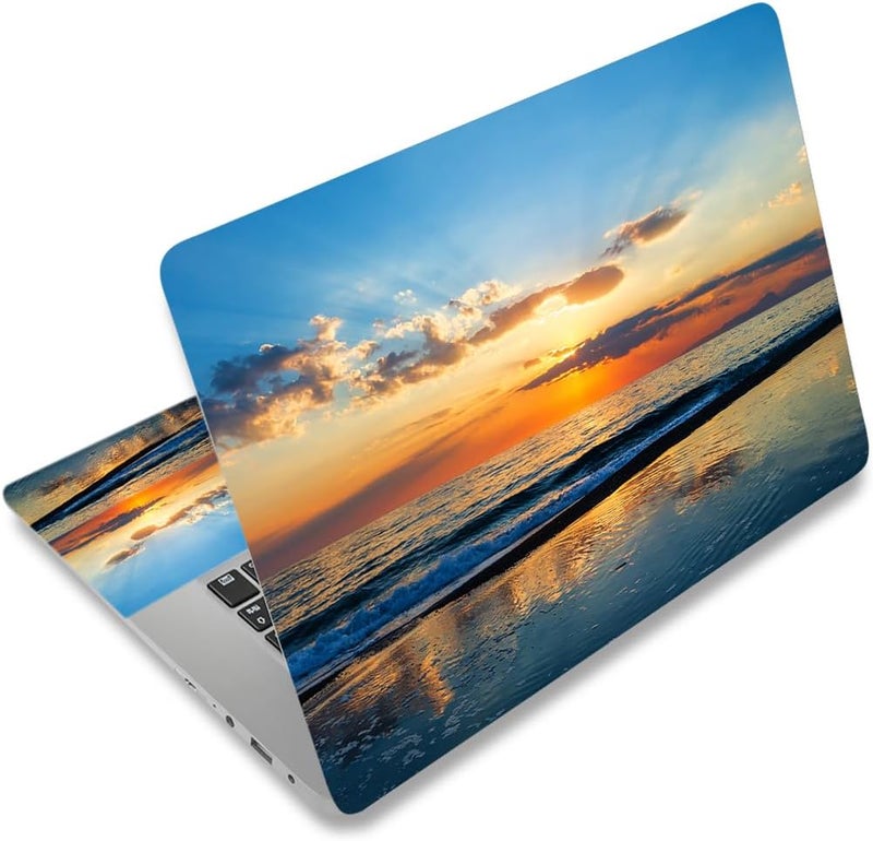 DINKY Laptop Skin Sticker Decal, 16" 16.5” 17” 17.3 inch Laptop Universal Reusable Vinyl Skin Stickers Art Cover Decal Notebook PC Personalized Protector (Sunset) - Image 1